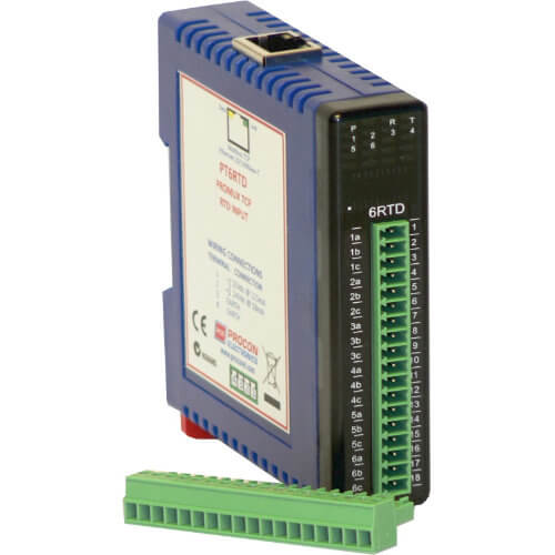 PT6RTD - 6 Analog Giriş PT-100/1000 Ni120/1000 Modülü Modbus TCP
