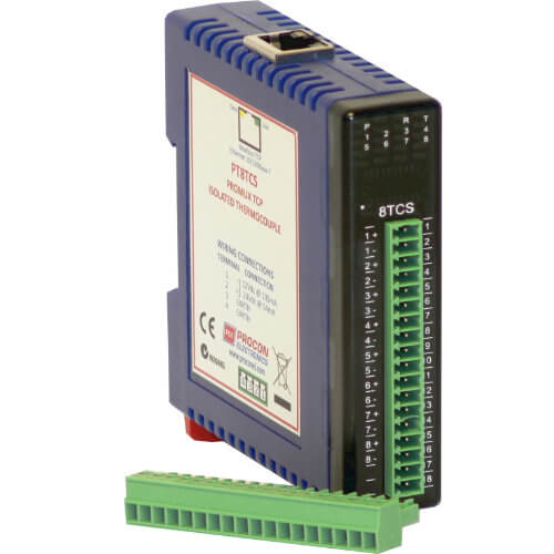 PT8TCS - 8TC Giriş +/-100mV Modülü Modbus TCP